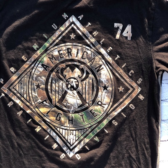 COPY - Black & Camo American Fighter Shirt - Picture 3 of 3